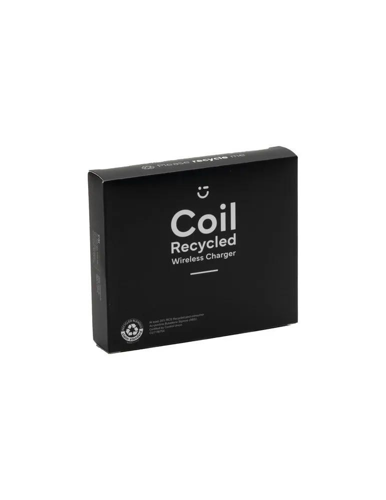 Coil RCS Recycled Wireless Chargerchargeur sans fil marquage laser ultra précis