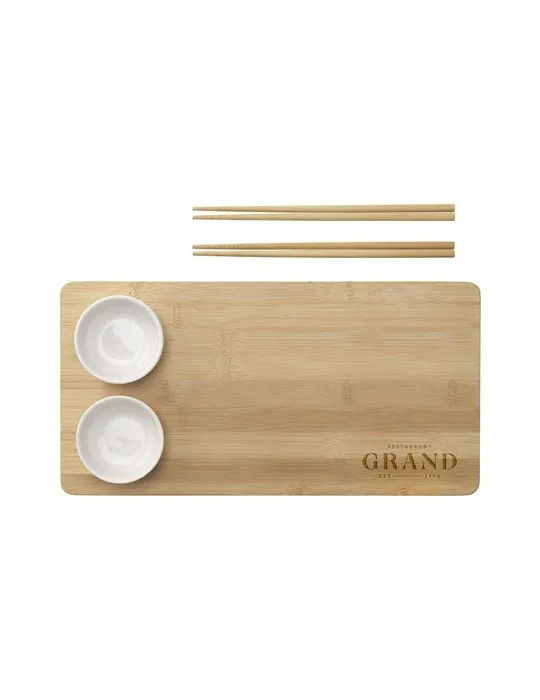 Temaki Bamboo Sushi Tray ensemble cadeau