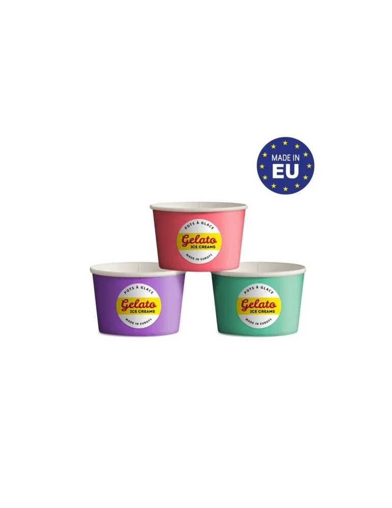 Pot à glace en carton