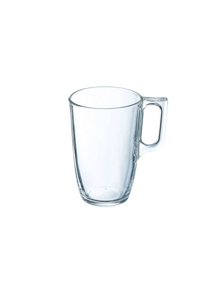 Grand mug en verre 40cl personnalisable avec votre logo