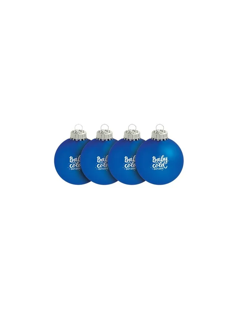 Boule de Noël Ø 6 cm - lot de 4 - Made in Europe livraison express 24h 48h