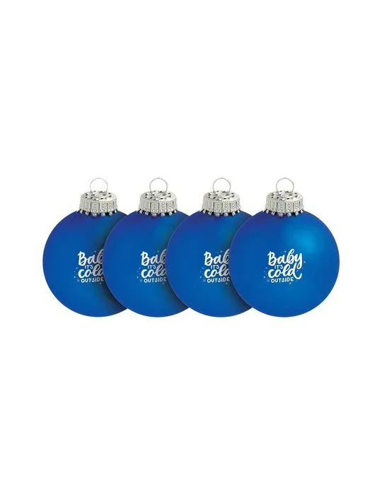 Boule de Noël Ø 6 cm - lot de 4 - Made in Europe livraison express 24h 48h
