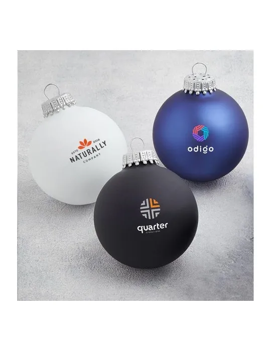Boule de Noël Ø 6 cm - lot de 4 - Made in Europe marquage couleur éclatante