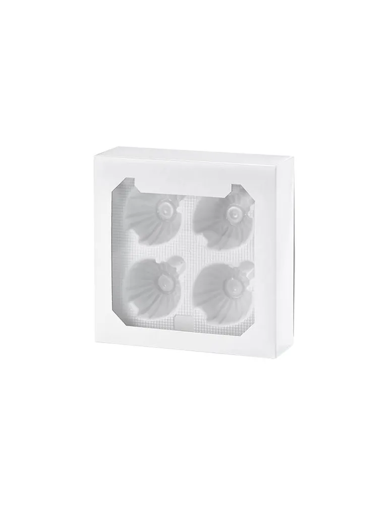 Boule de Noël Ø 6 cm - lot de 4 - Made in Europe cadeau collaborateur premium