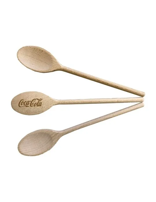 Cuillère en bois ovale personnalisable avec votre logo