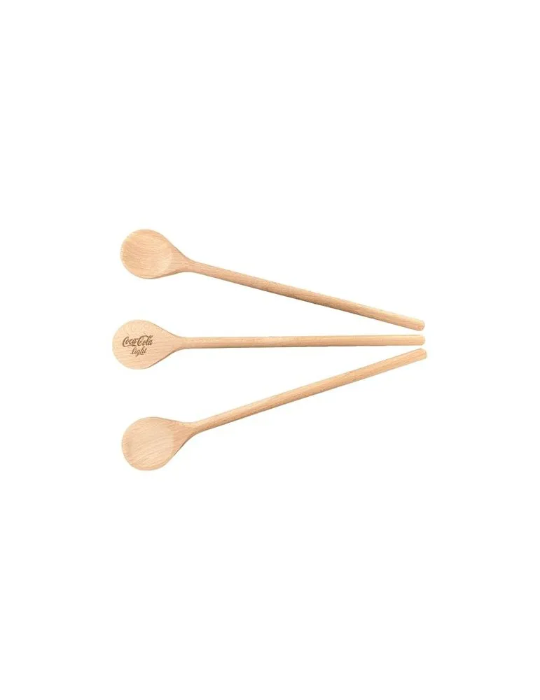 Cuillère en bois ronde personnalisable avec votre logo