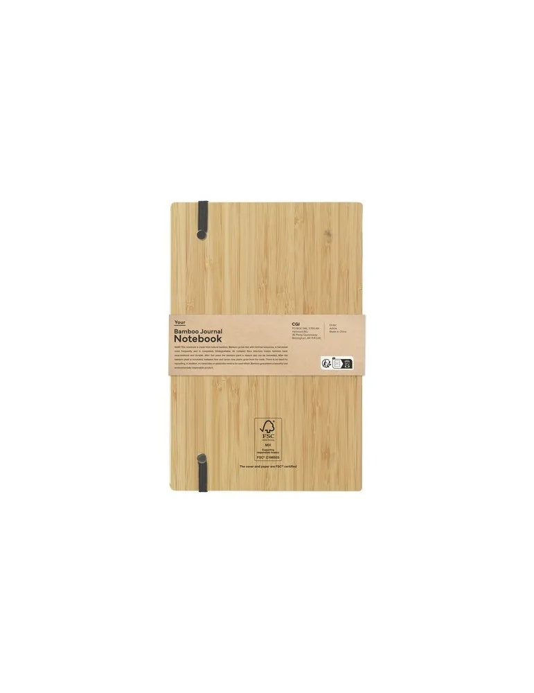 Bamboo Journal Naked Spine Notebook A5 carnet de notes objet promotionnel éco-responsable