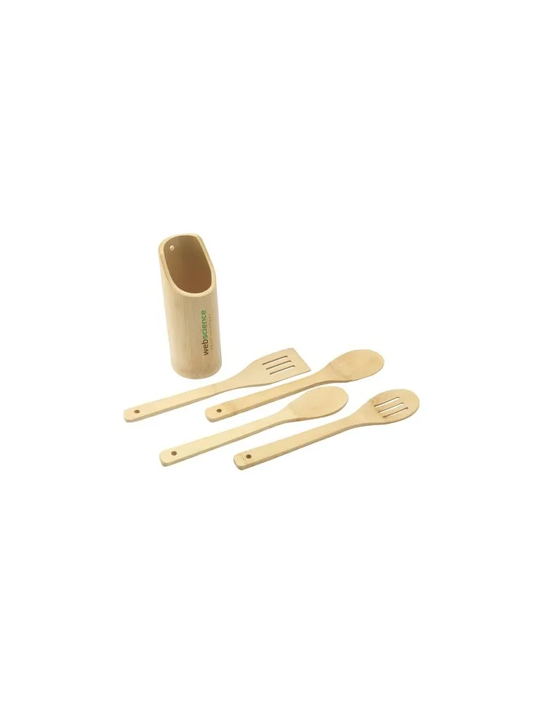 Bamboo Cooking Set ens. de cuisine marquage laser ultra précis