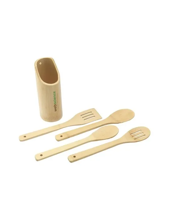 Bamboo Cooking Set ens. de cuisine marquage laser ultra précis