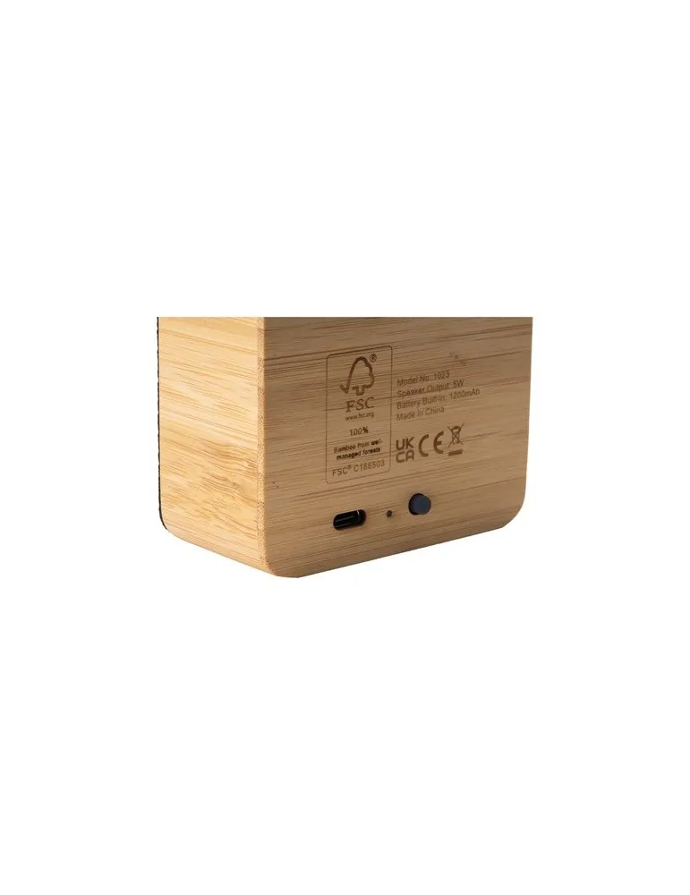 Sonido 5W Bamboo Wireless Speaker personnalisable avec votre logo