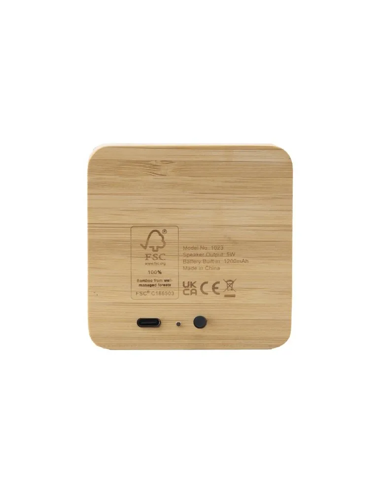 Sonido 5W Bamboo Wireless Speaker cadeau entreprise pas cher
