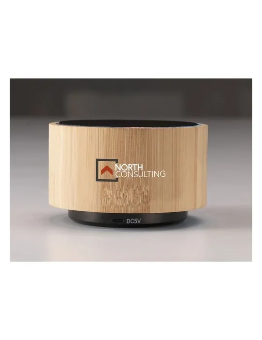 Wave Bamboo Wireless Speaker haut-parleur sans fil cadeau entreprise pas cher