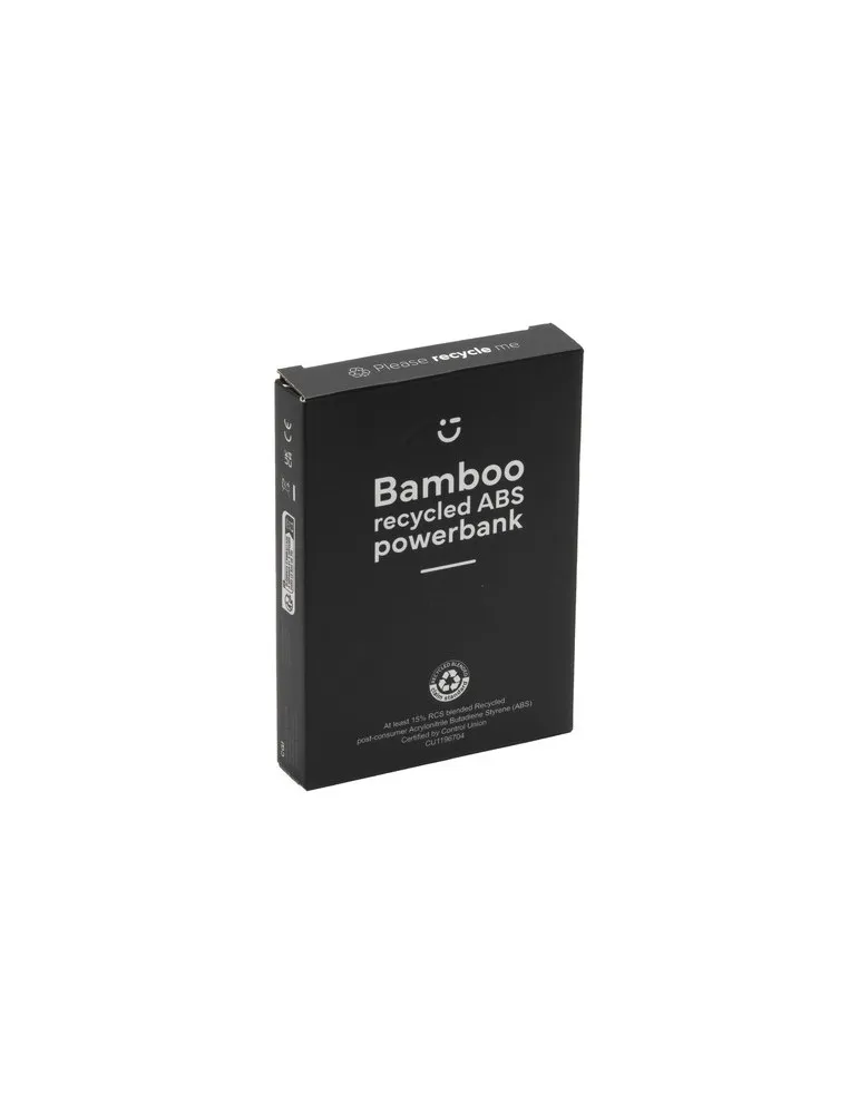Boru Bamboo RCS Recycled ABS Powerbank Wireless Charger goodies publicitaire événementiel