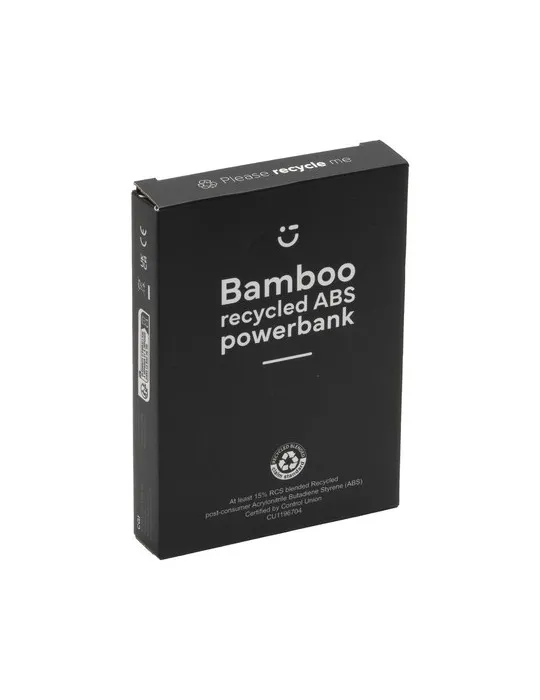 Boru Bamboo RCS Recycled ABS Powerbank Wireless Charger goodies publicitaire événementiel