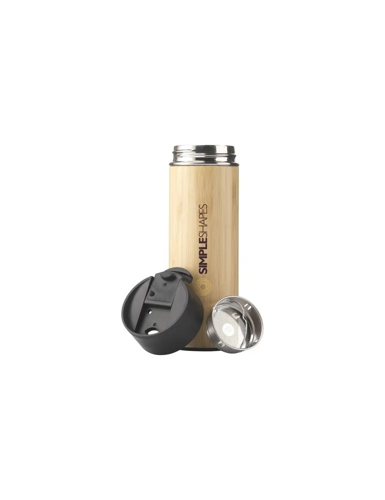 Sakura 360 ml thermos en bambou goodies publicitaire événementiel
