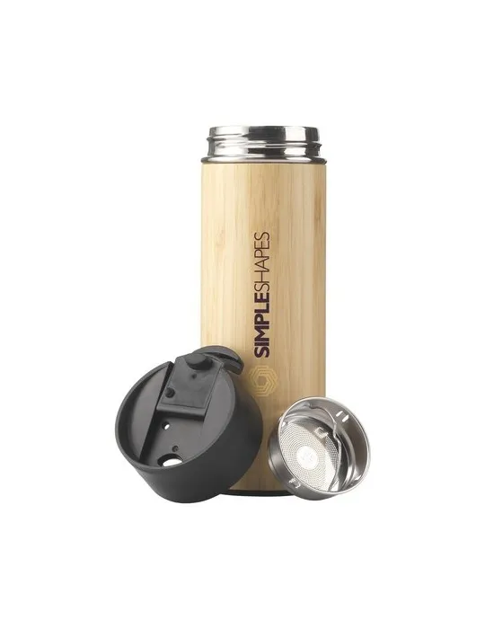 Sakura 360 ml thermos en bambou goodies publicitaire événementiel