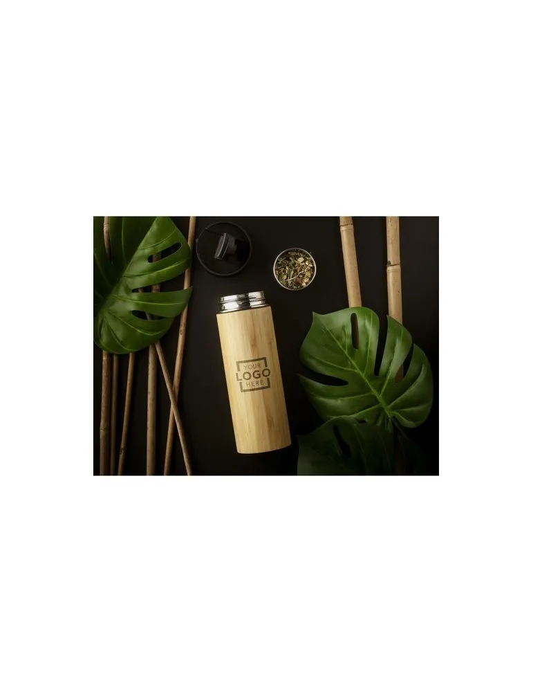 Sakura 360 ml thermos en bambou cadeau collaborateur premium