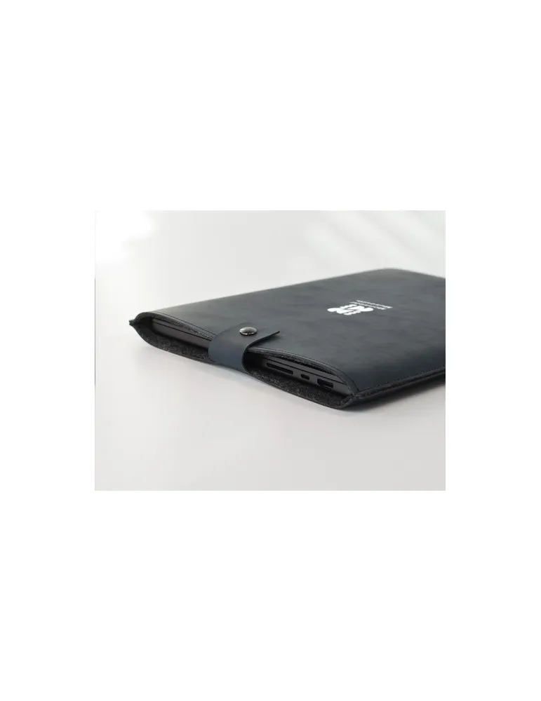 Recycled Leather Laptop Sleeve 14" impression logo haute qualité