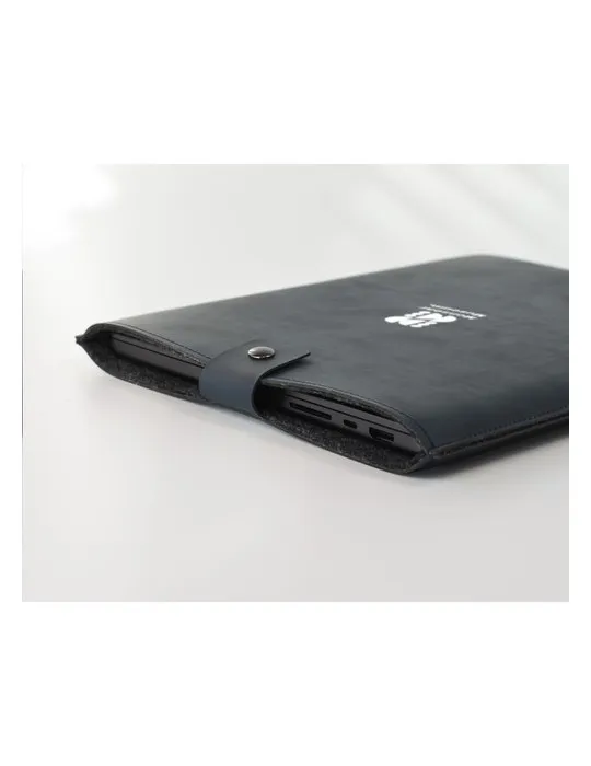 Recycled Leather Laptop Sleeve 14" impression logo haute qualité