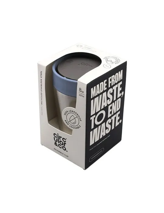 Circular&Co Recycled Stainless Steel Coffee Cup 227 ml marquage laser ultra précis