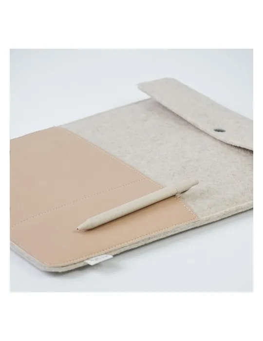 Recyc Felt&Apple Imitation Leather LaptopSleeve Plus16p impression haute définition