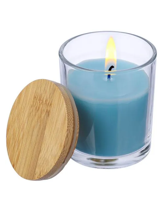 Bougie dans un contenant en verre Riven personnalisation rapide en France