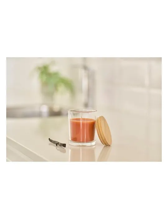 Bougie dans un contenant en verre Riven cadeau entreprise pas cher