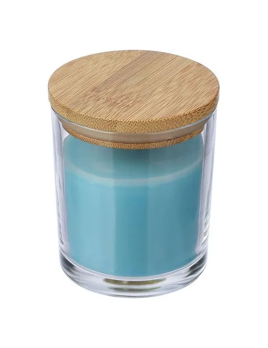 Bougie dans un contenant en verre Riven personnalisable avec votre logo