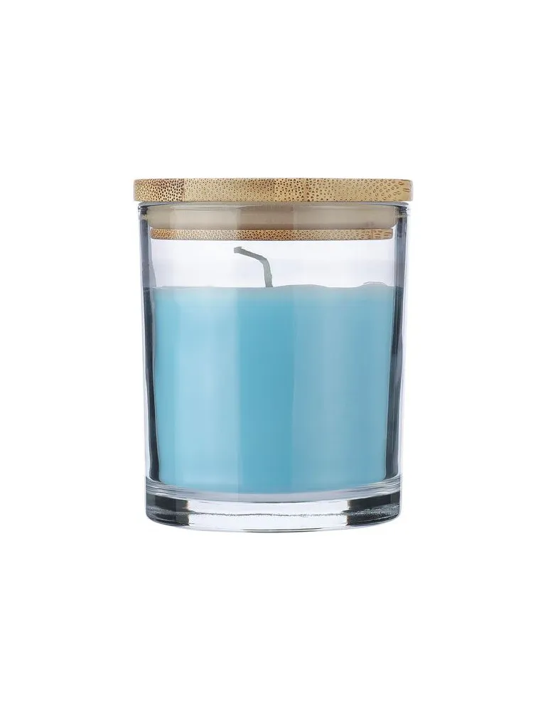 Bougie dans un contenant en verre Riven marquage laser ultra précis