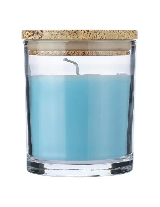 Bougie dans un contenant en verre Riven marquage laser ultra précis