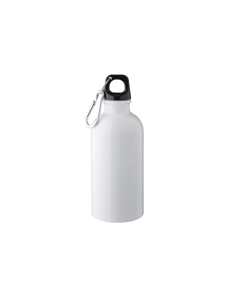 Gourde simple paroi de 400 ml en acier inoxydable recyclé Sable cadeau entreprise pas cher