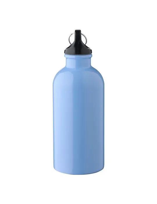 Gourde simple paroi de 400 ml en acier inoxydable recyclé Sable objet promo petit budget