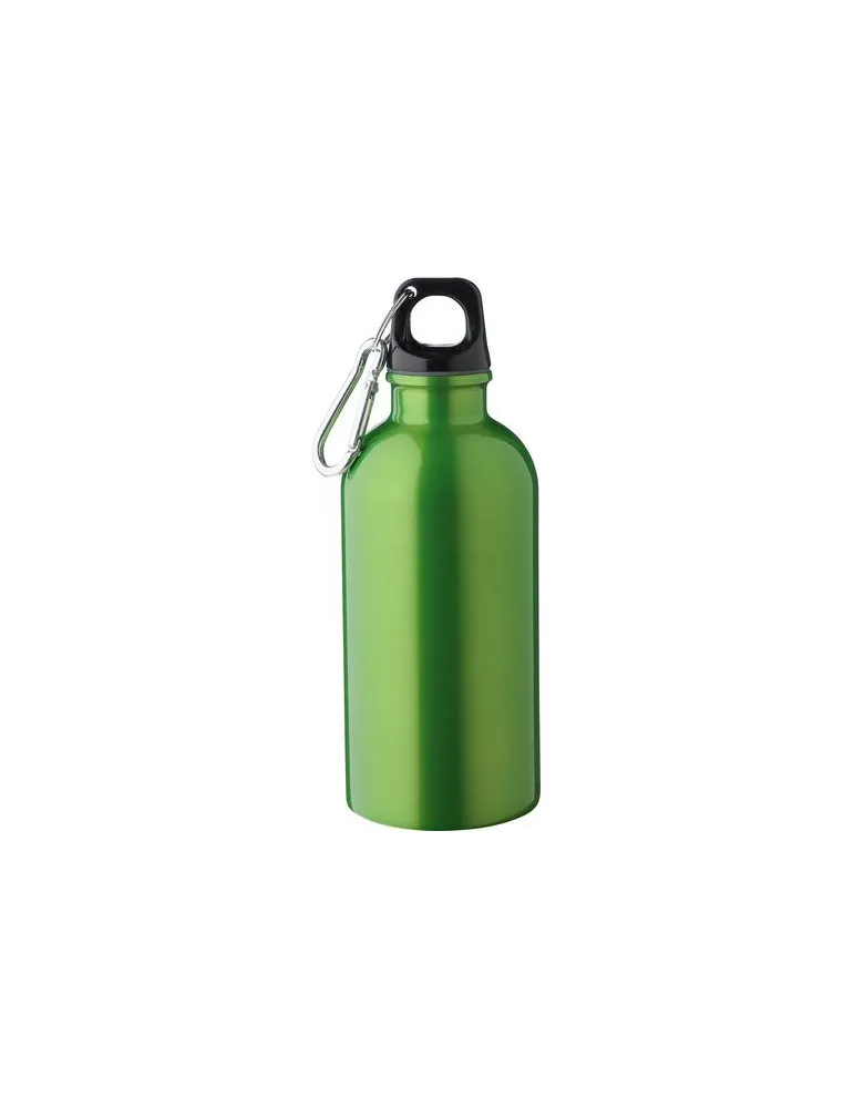 Gourde simple paroi de 400 ml en acier inoxydable recyclé Sable objet promotionnel éco-responsable