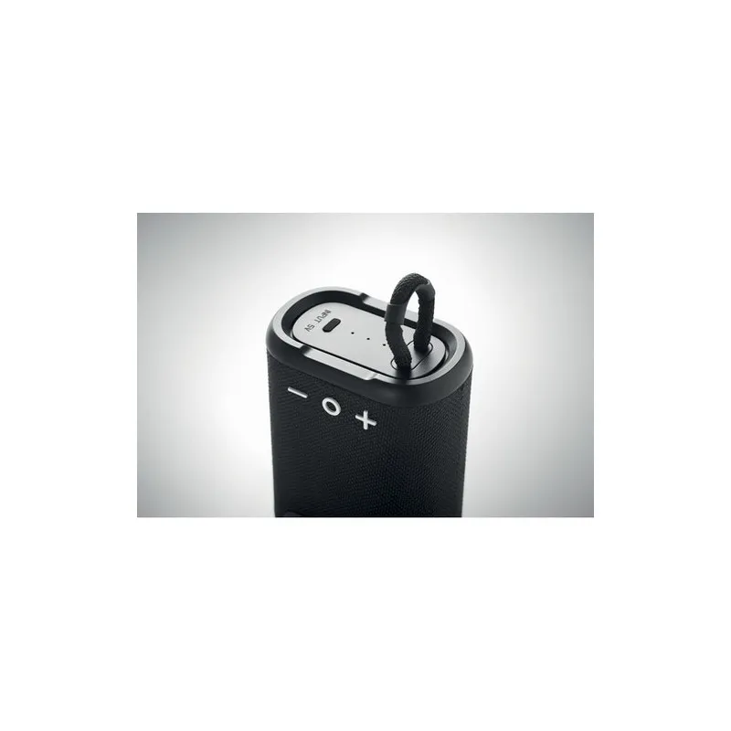 Haut-parleur étanche personnalisé IPX7 de qualité RAMAS Matières : coton recyclé Taille textile : M Couleurs : bleu marine livra