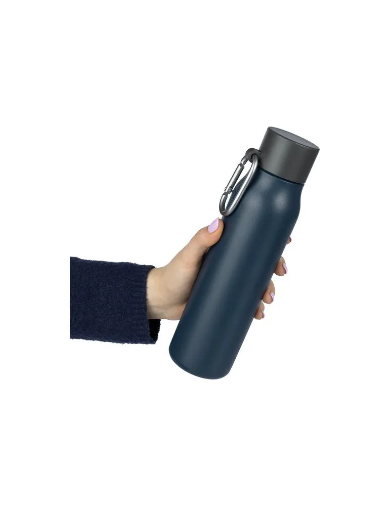 Gourde double paroi de 600 ml en acier inoxydable recyclé Cassian cadeau collaborateur premium