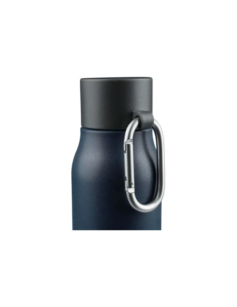 Gourde double paroi de 600 ml en acier inoxydable recyclé Cassian marquage couleur éclatante