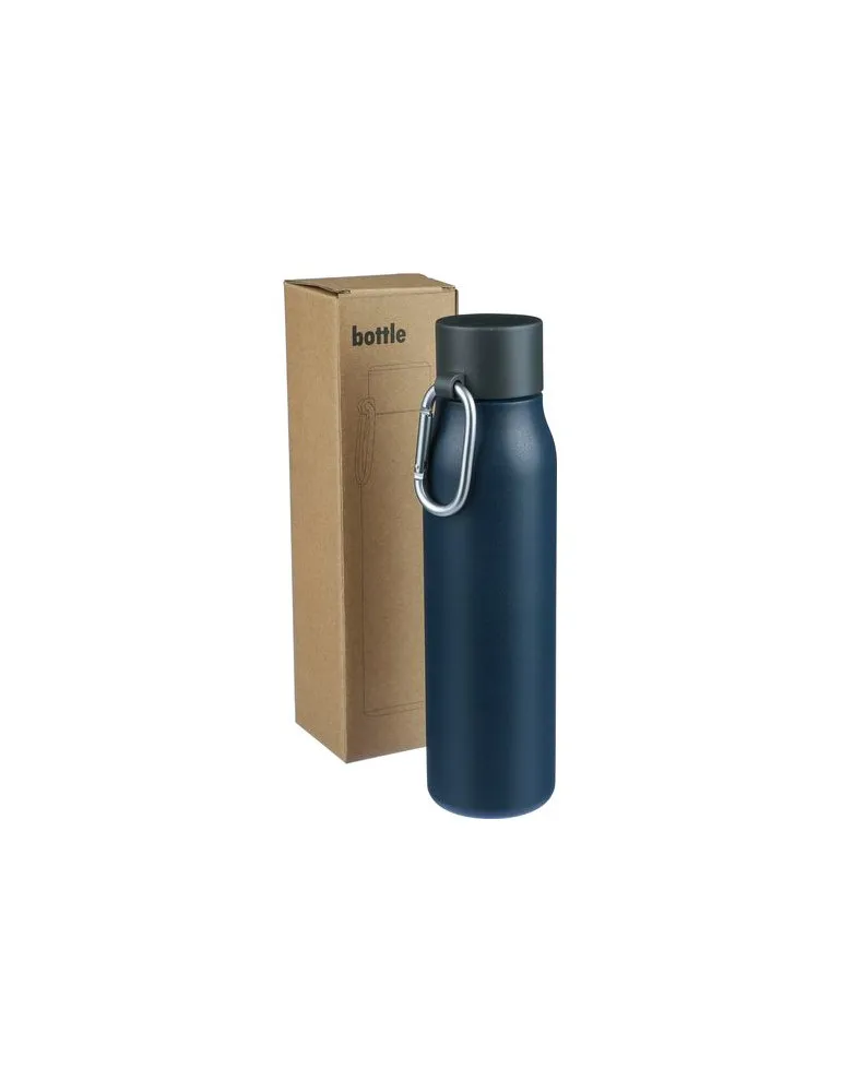 Gourde double paroi de 600 ml en acier inoxydable recyclé Cassian goodies personnalisé en stock