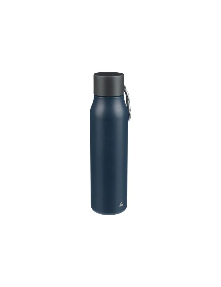 Gourde double paroi de 600 ml en acier inoxydable recyclé Cassian goodies personnalisé en stock
