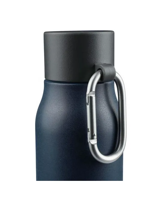 Gourde double paroi de 600 ml en acier inoxydable recyclé Cassian objet publicitaire robuste