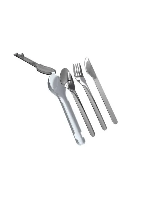 SET DE 3 COUVERTS EN INOX DANS BOITIER RIGIDE impression haute définition