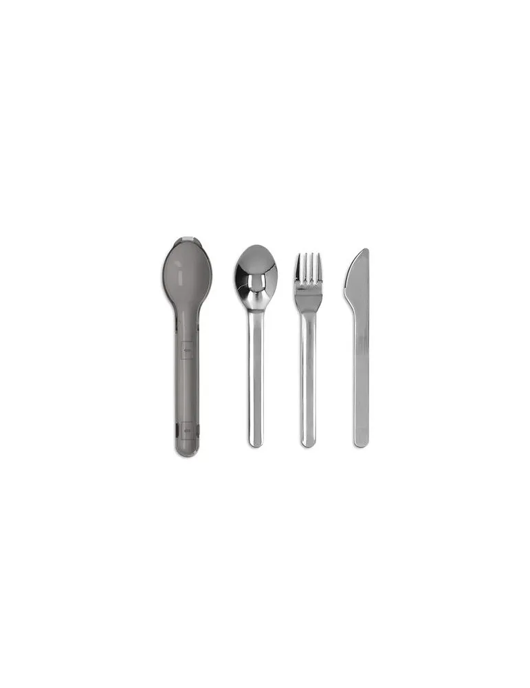 SET DE 3 COUVERTS EN INOX DANS BOITIER RIGIDE marquage laser ultra précis