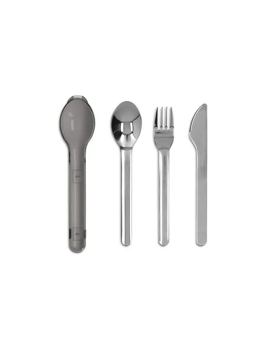 SET DE 3 COUVERTS EN INOX DANS BOITIER RIGIDE marquage laser ultra précis
