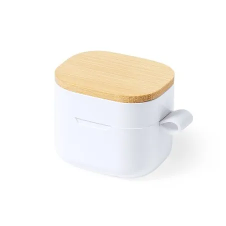 Casque Bluetooth Écologique Personnalisé pas cher - Zoe Écouteurs Matières : bois Couleurs : bois goodies publicitaire événement