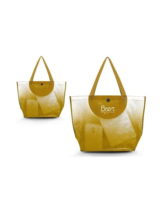 SAC SHOPPING EN POLYETHYLENE TISSE LAMINE goodies publicitaire événementiel
