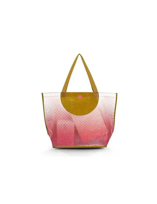 SAC SHOPPING EN POLYETHYLENE TISSE LAMINE impression haute définition