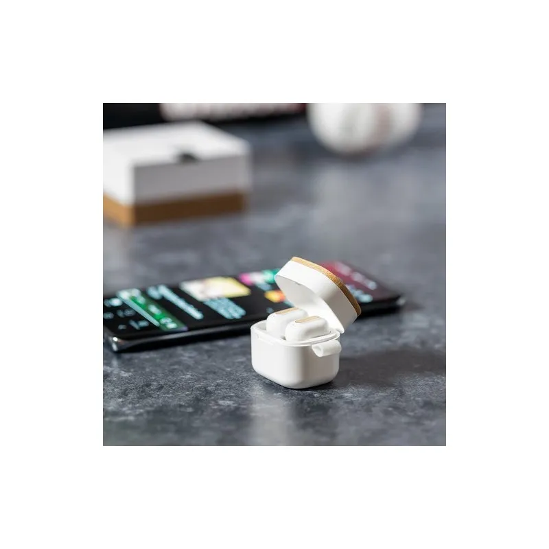 Casque Bluetooth Écologique Personnalisé pas cher - Zoe Écouteurs Matières : bois Couleurs : bois cadeau collaborateur premium