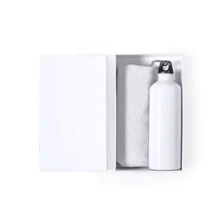 Set de Gourde et Serviette Personnalisé Cloister Matières : bois Couleurs : bois personnalisable avec votre logo