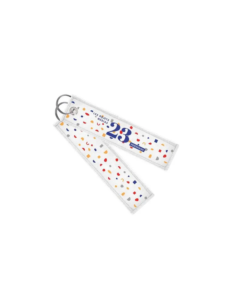 PORTE-CLE TISSE goodies publicitaire événementiel