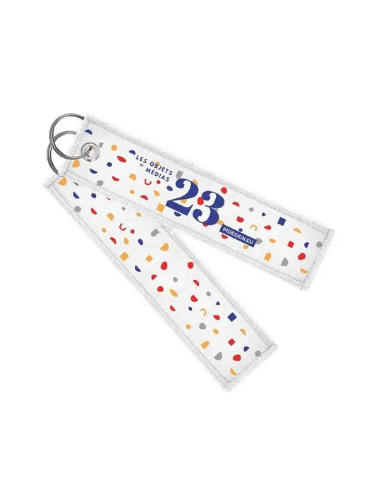 PORTE-CLE TISSE goodies publicitaire événementiel