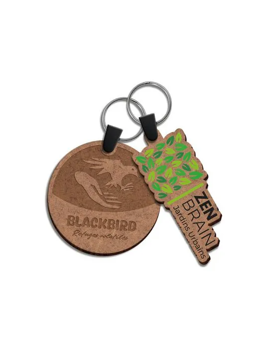 PORTE CLE CREATION MDF EP 3mm ENTRE 20 cm2 ET 40 cm2 cadeau entreprise pas cher